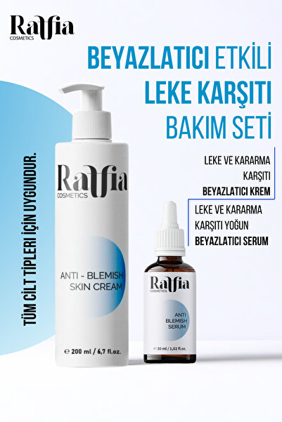 Raffia Cosmetics Beyazlatıcı Etkili Leke Karşıtı Cilt Bakım Seti Beyazlatıcı ...