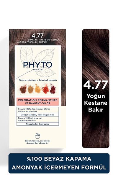 Phyto Farbe Ammoniakfrei Permanent Natürliches Inhaltsstoff-Kräuter-Haarfärbemittel 4.77 Intensiv Kastanie Kupfer