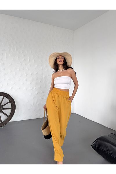 Mine'nspolo Palazzo Trousers - Wide Belt, Loose
