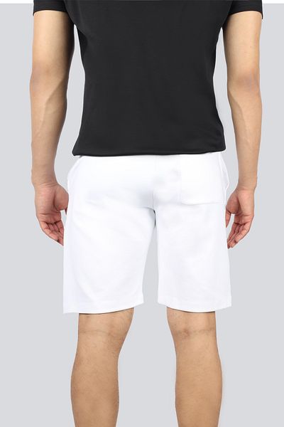 PAUL&SHARK Men's Elastic Waist Logo Regular Fit Cotton White Shorts 25411850 -010