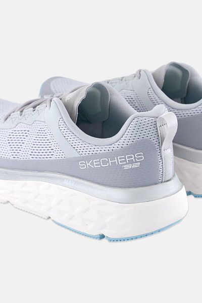 SKECHERS Women Max Cushioning Delta Lace Up Running Shoes, Light Grey