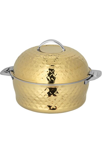 ALSAIF Vista Hot Pot S/s Thermal Serving Bowl With Two Handles, 3.5l Gold