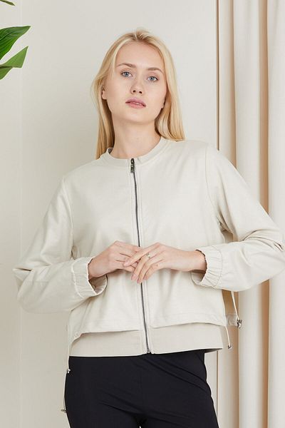 Banadamoda Women's Double Color Zippered Sports Jacket