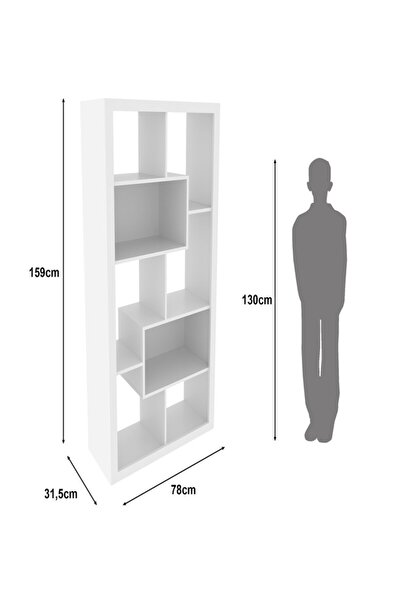 pilati White Wall Shelf Bracket for Living Room and Home