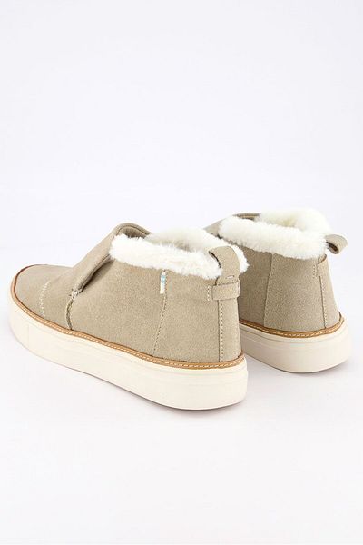 Toms Women Paxton Suede Sneaker W And Faux Fur Linning, Grey