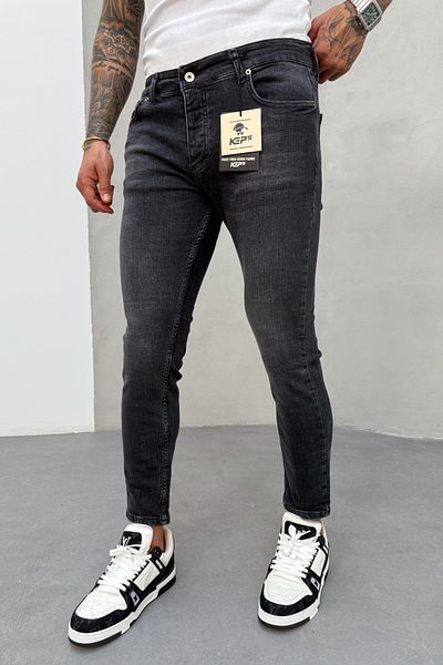 MADZEYMODA Ανδρικό Smoked Slim Fit Slim Fit Lycra Denim ύφασμα Jean Jeans Παντελόνι KE-285