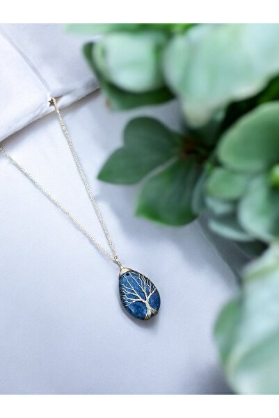 Bonicce Lapis Taşı Gerçek Doğal Taş Kolye