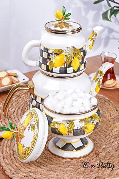 Miss Betty Emaye Çaydanlık Ve Şekerlik Takımı Linda