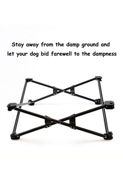 Yelajoy Portable pet bed, Oxford cloth material, non-slip foot pad, heightened design, easy to install, gray