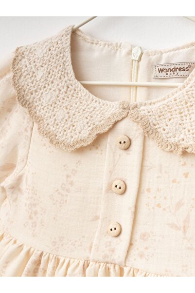 Cherrys Bebek ÖRME YAKALI ELBİSE