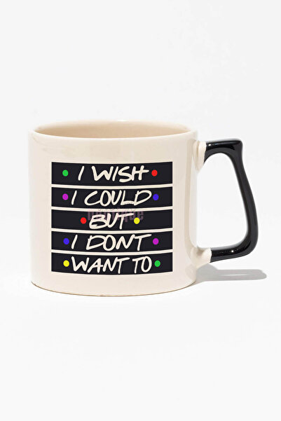 qoeuyl boutique أتمنى أن أتمكن من الطباعة |   هدية فريندز فيبي |   كوب سيراميك حديث بمقبض أسود