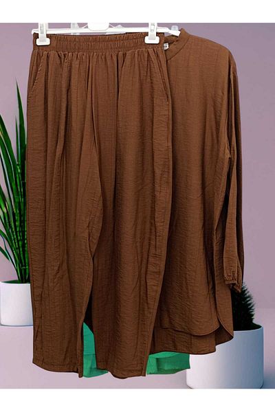 Puane Women's Collar Beaded Trousers Suit 14230