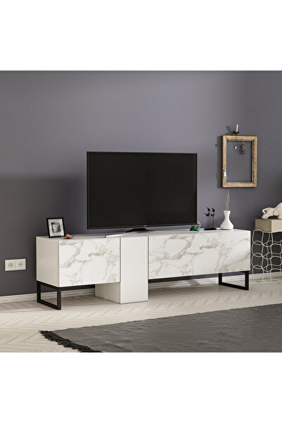 İNARCH DİZAYN T0016 Kapaklı, Metal Ayaklı, Tv Sehpası, Tv Ünitesi, Ev-Ofis Be...