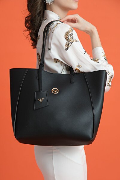 Garbalia Sofia Mıknatıs Kapamalı Geniş Fermuar Bölmeli Büyük Boy Kadın Omuz Kol Çantası