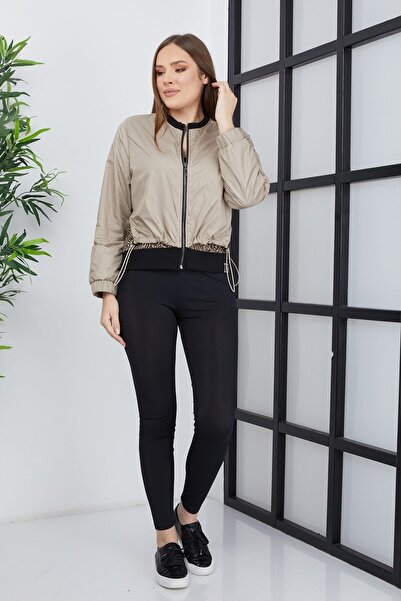 Banadamoda Γυναικείο αθλητικό μπουφάν με διπλό ύφασμα με φερμουάρ