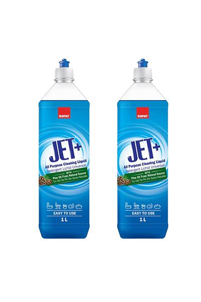 Sano Detergent lichid concentrat Jet cu ulei de citrice, 1l x 2 buc.