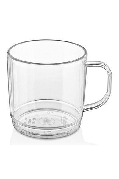 GastroPlast 10 Pieces 250 ml Unbreakable, Scratch-Resistant Polycarbonate Plastic Transparent Tea-Coffee Cups