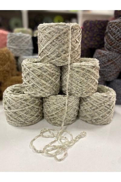 göçer Summer Hand Knitting Yarn Velvet Light Stone Figured Visual Net 600Gr
