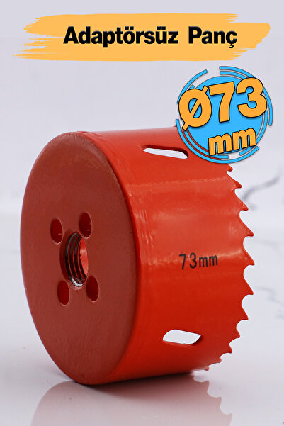 Badem10 Adaptörsüz 1 Adet Bi Metal Panç 73 mm Delme Testeresi Delik Açma Alçı...