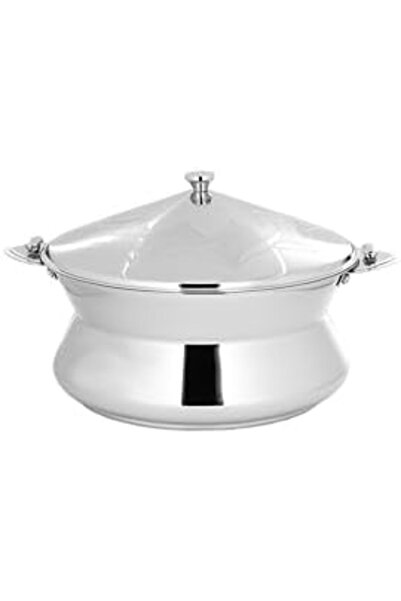 ALSAIF Teamah Hot Pot, S/s With Two Handles, Keeps Food Hot And Fresh For Long Hours, 2500ml, Silver