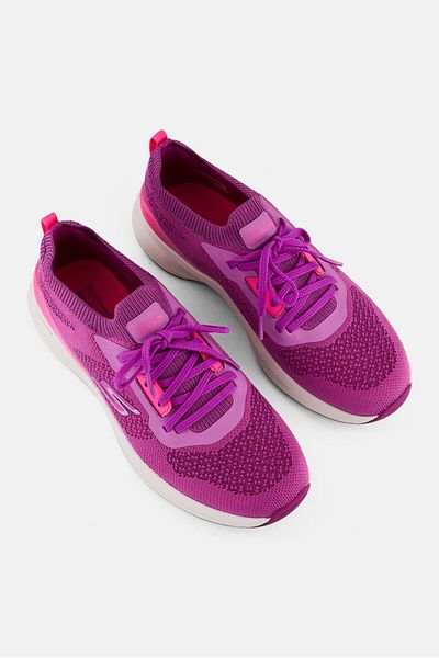 SKECHERS حذاء جري نسائي Go Pulse Roadie برباط، أرجواني