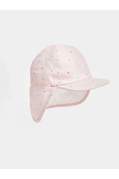 LC Waikiki Lcw Baby Pink Baby Girl Sea Hat with Neck Protection