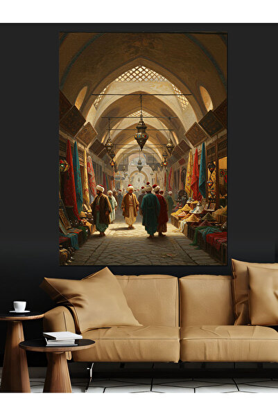 karizmart Osmanlı Kapalıçarşı Da Tarih Dolu Yürüyüş Dekoratif Kanvas - Mdf Ah...
