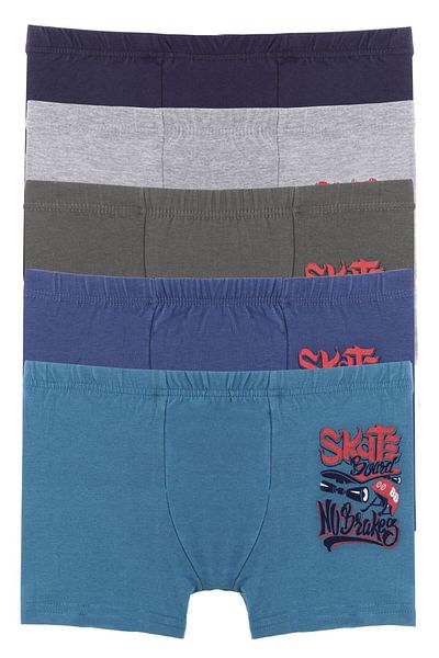 Tom John Boxer pentru baieti Pachet 5 Chelner Lycra MIXCOLOR