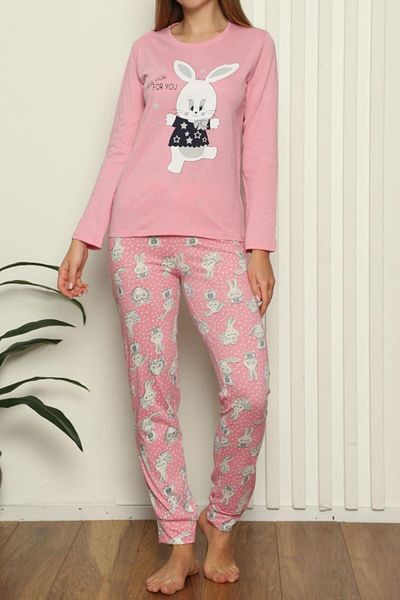 Nicoletta Set de pijamale de damă din bumbac somon - Lady Secret