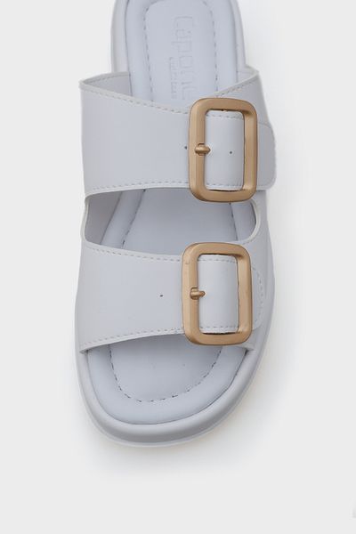 Capone Outfitters Dámské pantofle Marge na klínovém podpatku s dvojitou páskovou přezkou