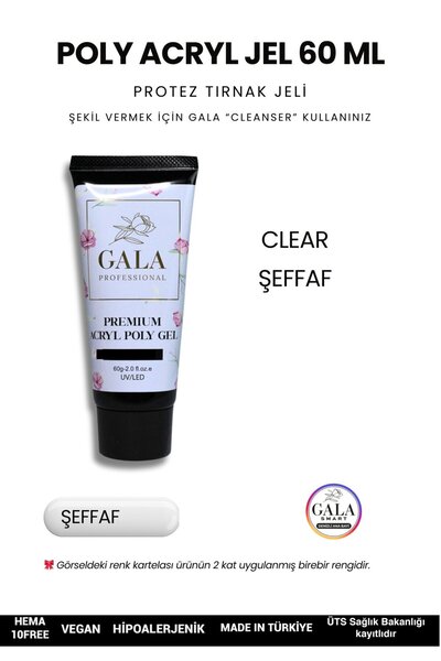 gala smart ACRYL POLY JEL PREMIUM 60 ML PROTEZ TIRNAK JELİ