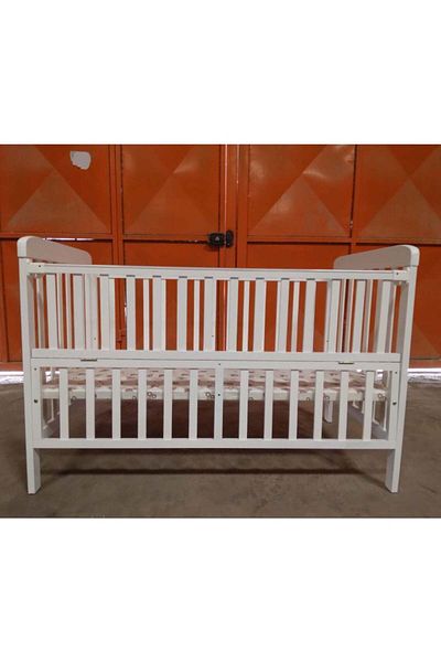 Star Kids Wooden Baby Bed 130x70 cm - White