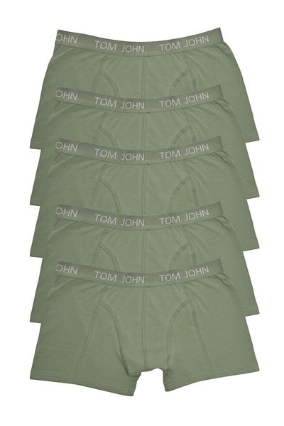 Tom John Ανδρικά Boxers 5 Pack Lycra Green