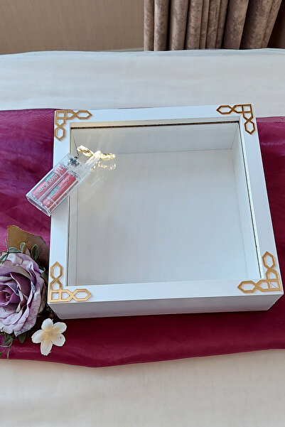 Verda Çerçeve إطار وردة عميقة باللون الأبيض مقاس 25 × 25 سم بدون اسم! صندوق ا...