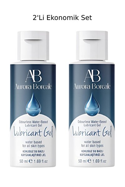 AuroraBoreale A- Kalite Su Bazlı Kayganlaştırıcı Jel 50 Ml. 2'li Set