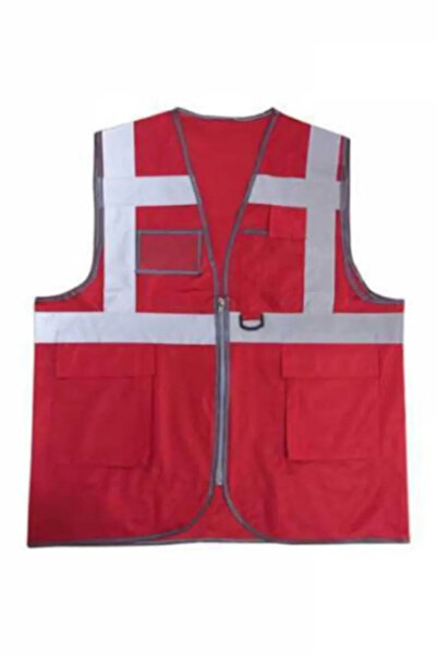 ATA İŞ GÜVENLİĞİ MÜHENDİS TİPİ CEPLİ FOSFORLU REFLEKTÖRLÜ İKAZ YELEĞİ