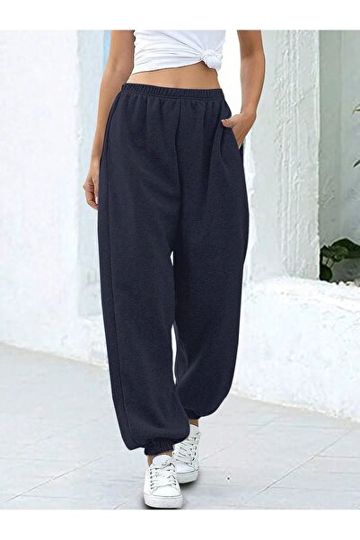 EYAX MODA Γυναικείο παντελόνι με τσέπες από καουτσούκ στα πόδια