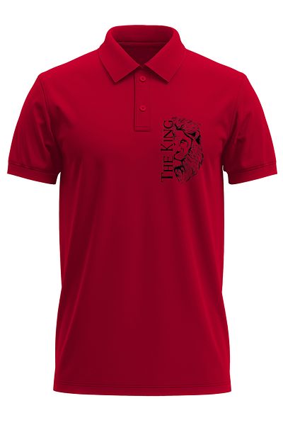 remonz Tricou cu gât polo, 100% bumbac, imprimat King King