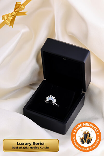 Lucente Jewellery Luxury Serisi Işıklı Hediye Kutulu 925 Ayar Gümüş Kaplama L...