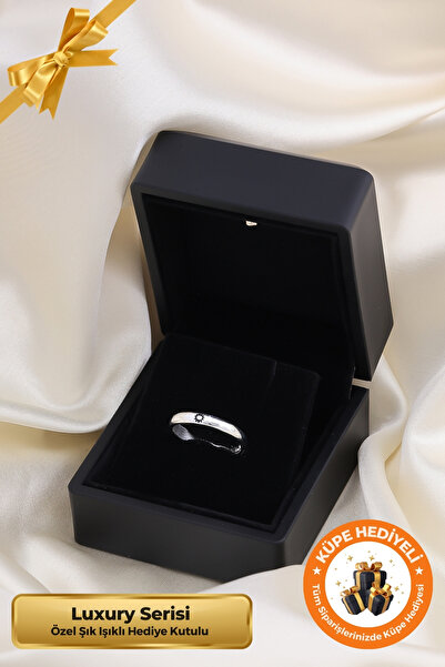 Lucente Jewellery Luxury Serisi Işıklı Hediye Kutulu Güneş 925 Ayar Gümüş Kap...