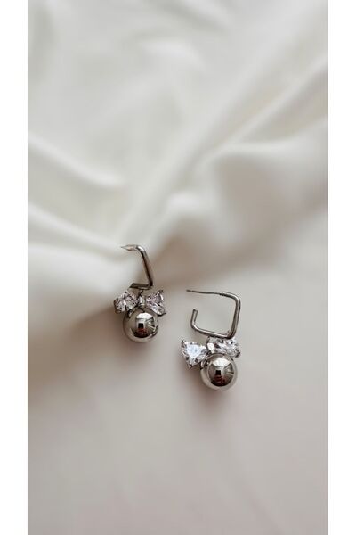 PETEK AKSESUAR KRİSTAL FİYONK TOP  KÜPE 2,5 CM.