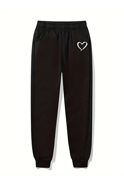 EYAX MODA Children's Heart Printed Sweatpants