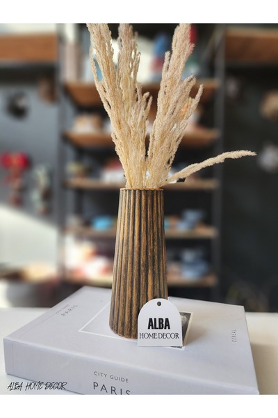 Home Bohem tarz büyük boy vazo çizgili İskandinav vazo