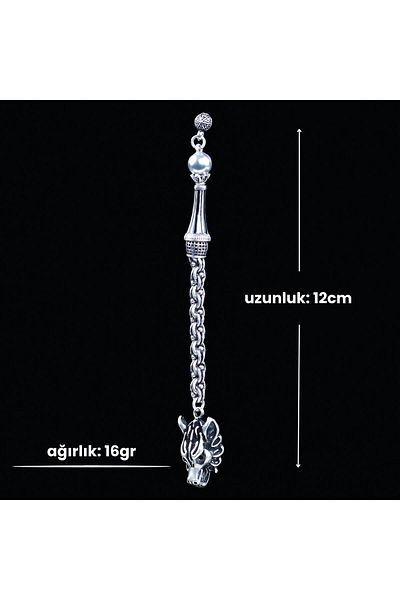TESBİHCİBABA Wolf Head Knitted Chain Rosary Tassel