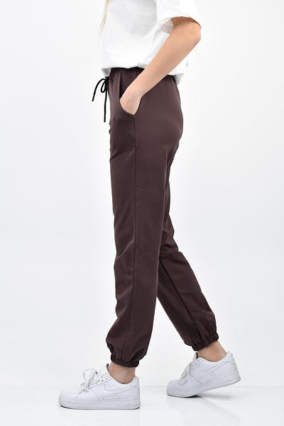 birizmoda Φούτερ Jogger με λεπτομέρεια τσέπης (Καφέ)