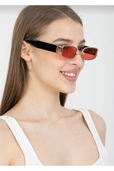 G Sport POLO Women's Retro Rectangular Glasses Brown Glass Without Ring