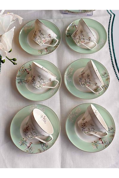 Mikasa Moor Bird Garden 6 Turkish Coffee Cup 90Cc
