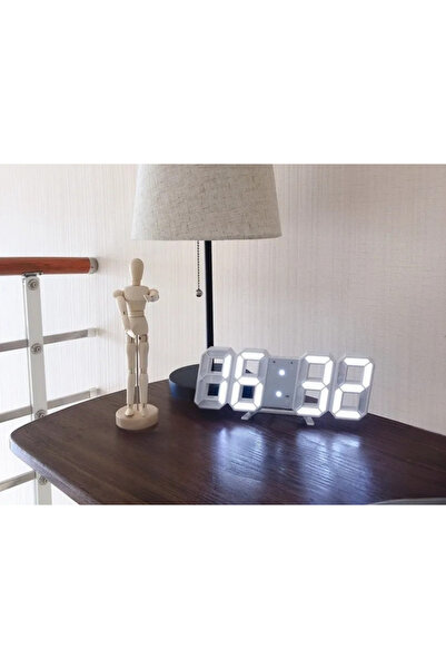 MultiZone 3D LED Işıklı Dijital Masa Duvar Saat Uzay Tasarım Dekoratif USB Pil