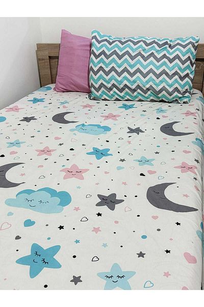 Sophia Bedding Sleepy Skybugs Calm sleep for kids with 3-piece 100% Egyptian cotton bedding.