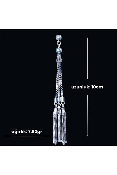 TESBİHCİBABA Triple Chain Fringed Design Rosary Tassel
